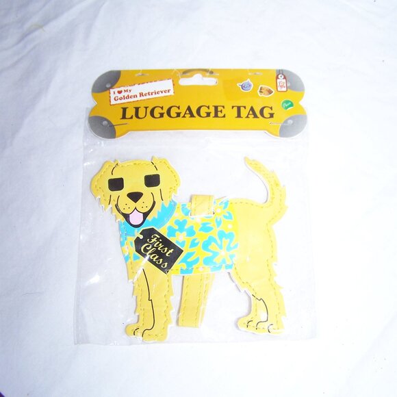 Little Gifts NWT I Love My Golden Retriever Luggage Tag - Picture 1 of 3